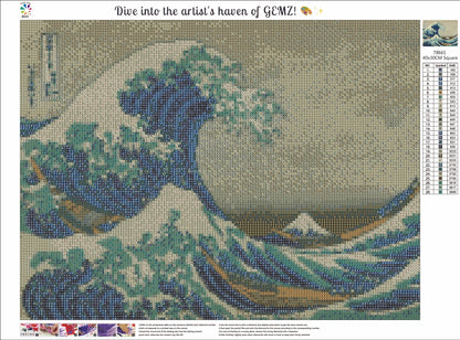 The Great Wave of Kangawa Diamond Painting canvas