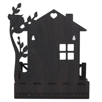 Wooden Key Holder With Tree