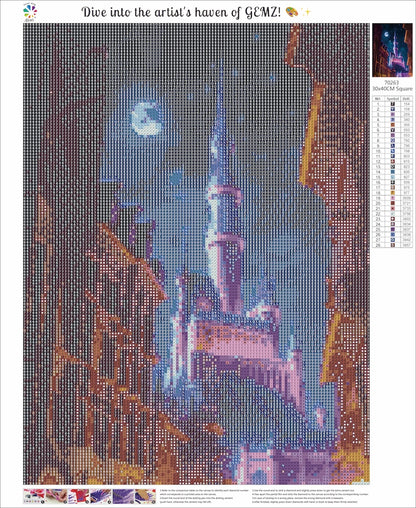 Alley to Cinderella's Castle canvas