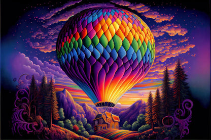 Vibrant Hot Air Balloon | Diamond Painting Kit - Paint with Gemz