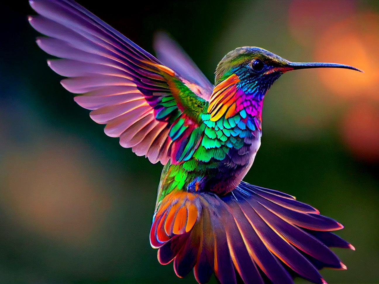 Vibrant Hummingbird | Diamond Painting Kit - Paint with Gemz