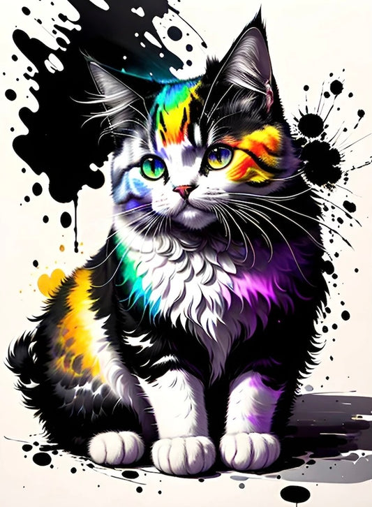 Rainbow Whisker Dreams | Diamond Painting Kit - Paint with Gemz