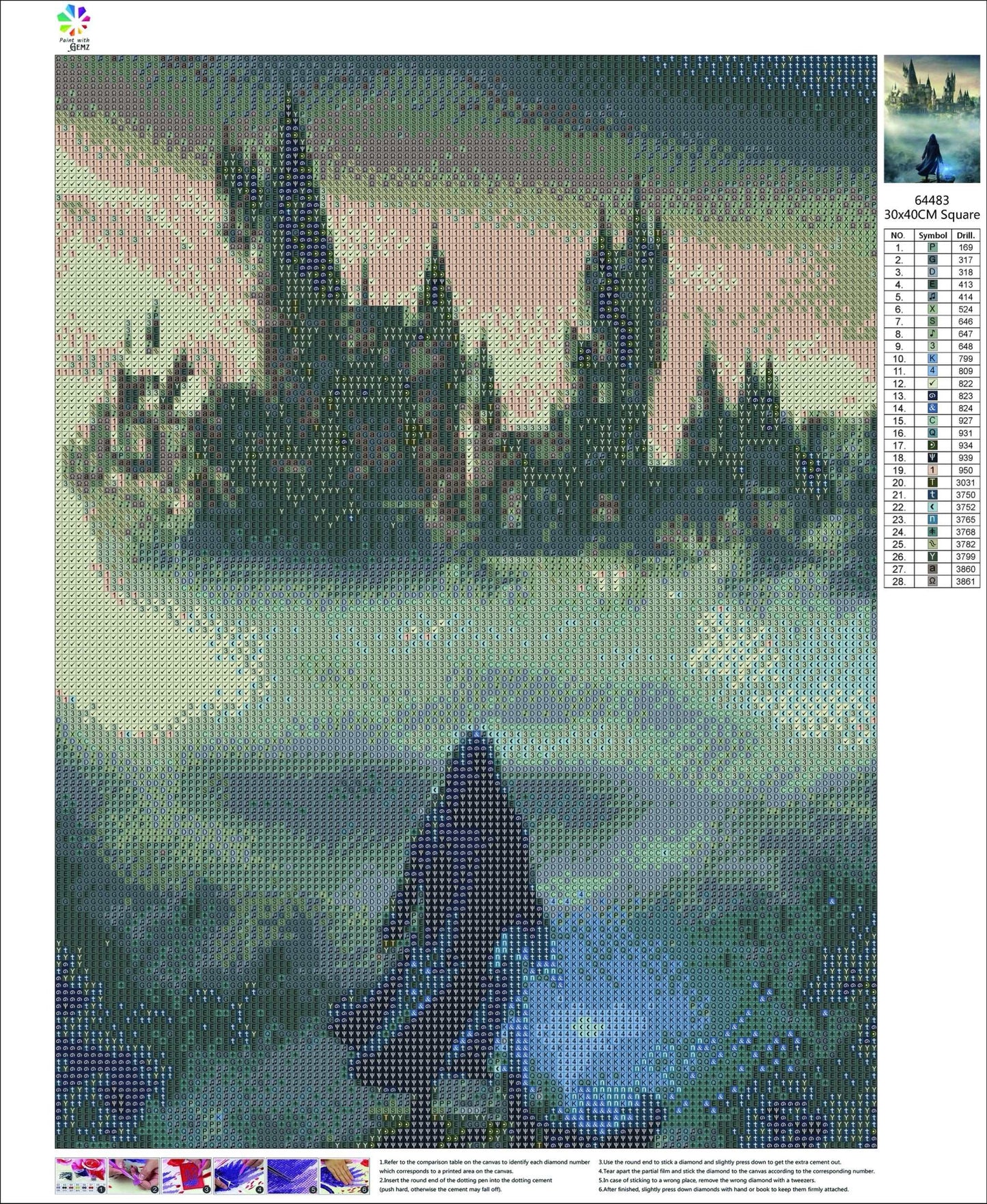 Hogwarts Legacy | Diamond Painting Kit - Paint with Gemz