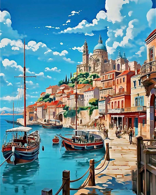 Port de Marseille | Paint by Numbers Kit