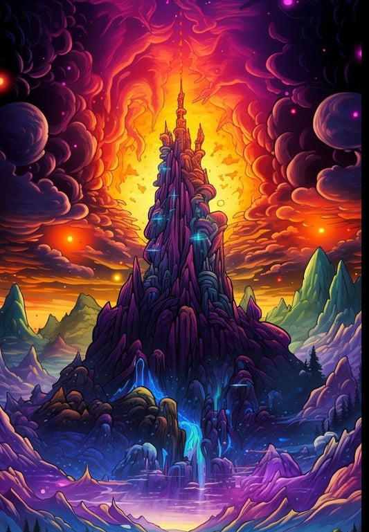 Psychedelic Castle | Paint by diamonds kit