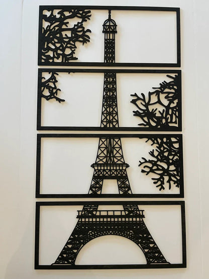 Eiffel Tower Wooden Wall Decor