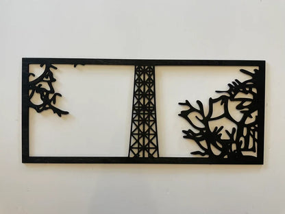 Eiffel Tower Wooden Wall Decor